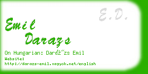 emil darazs business card